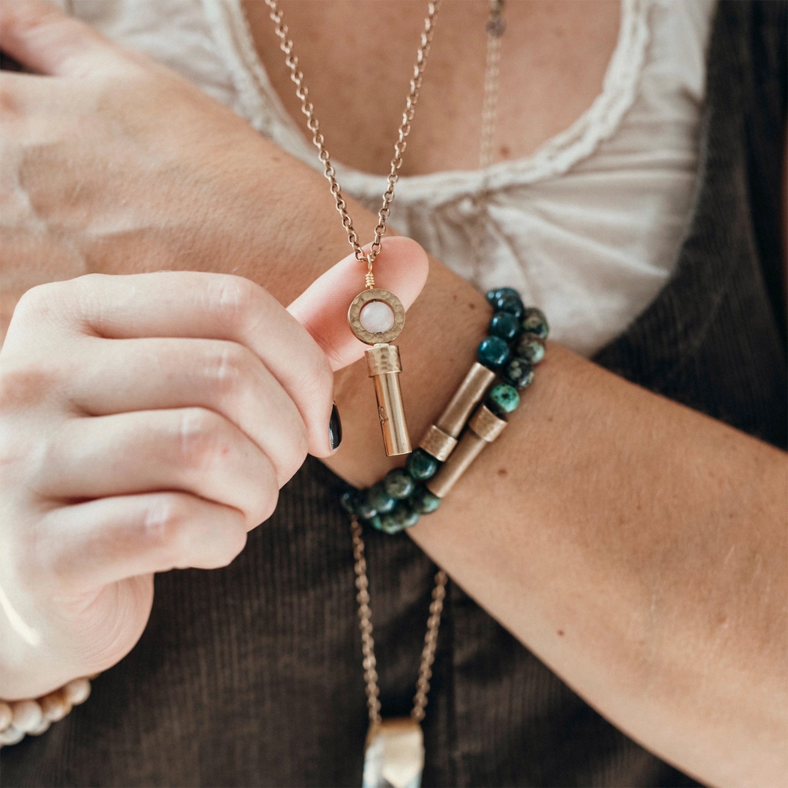MATTE ROSE QUARTZ INTENTION NECKLACE