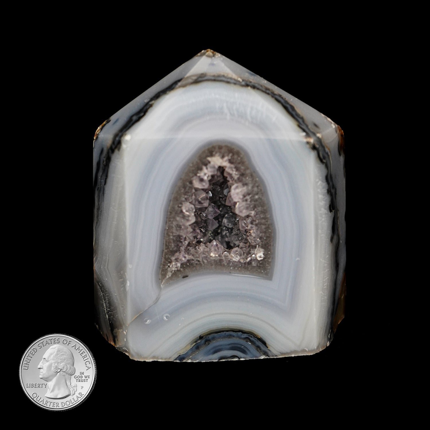 AGATE & AMETHYST POINT