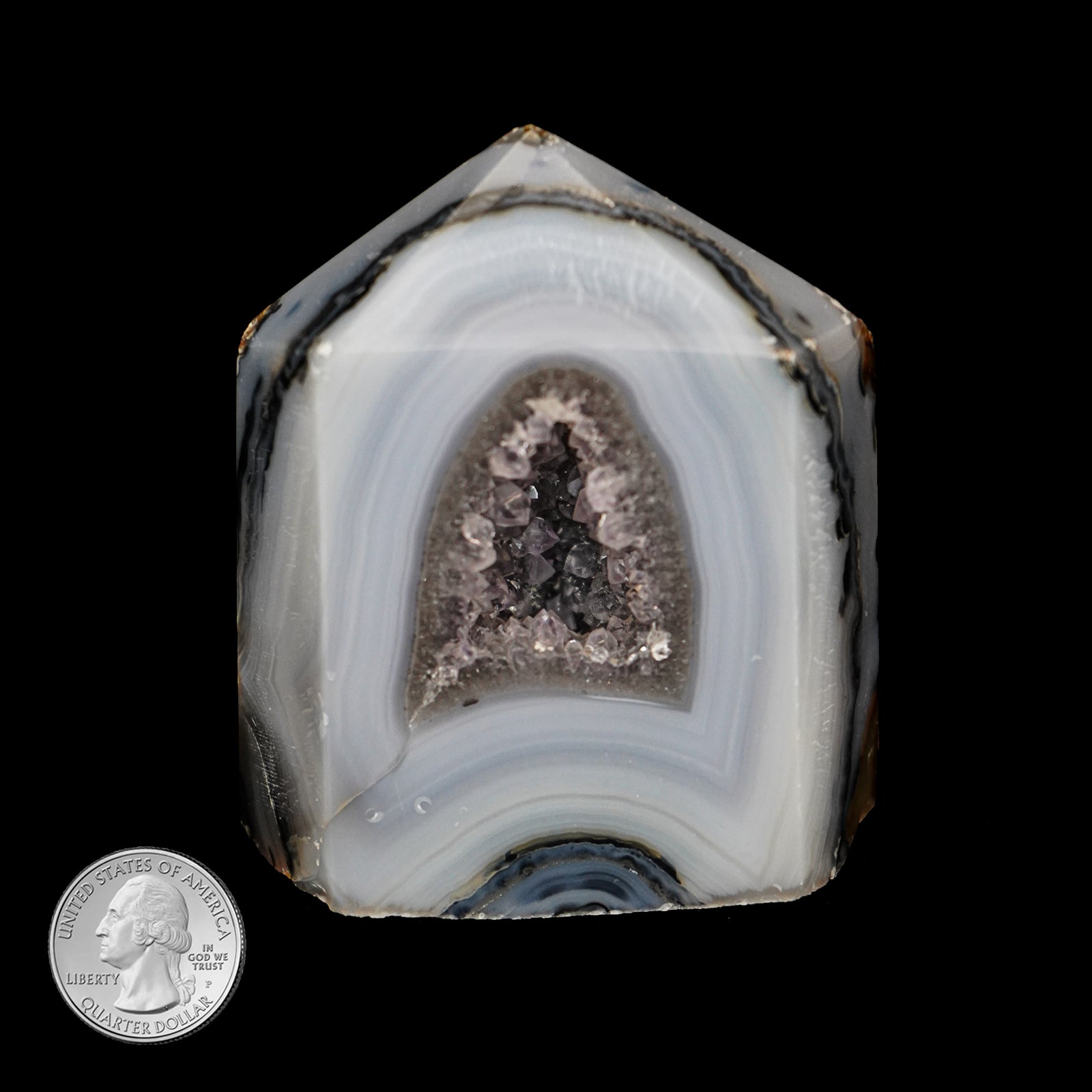 AGATE & AMETHYST POINT