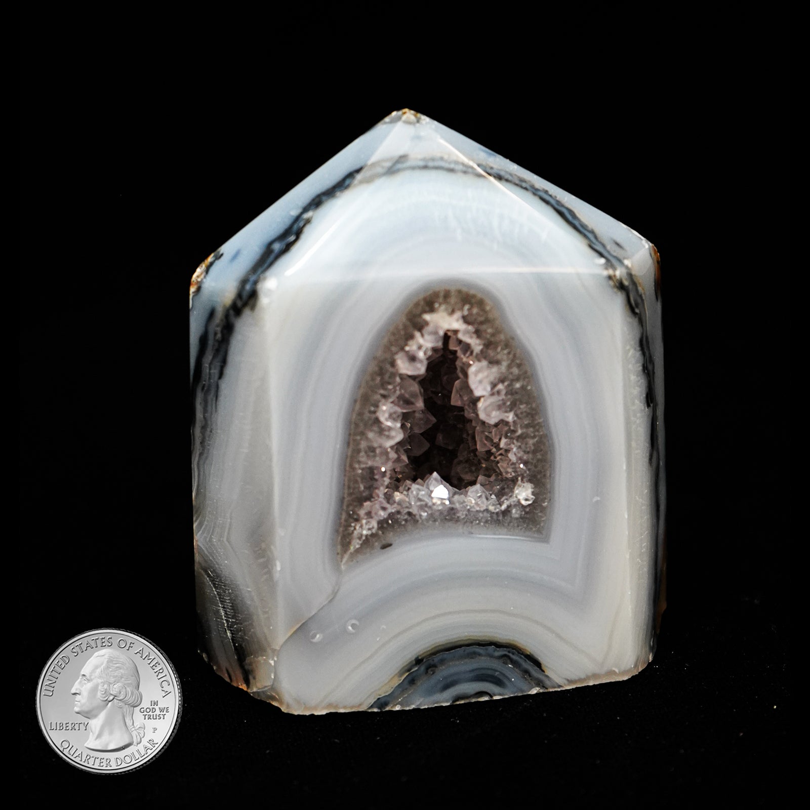 AGATE & AMETHYST POINT