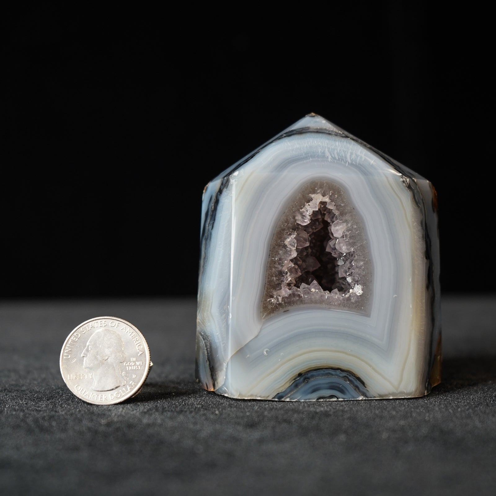 AGATE & AMETHYST POINT