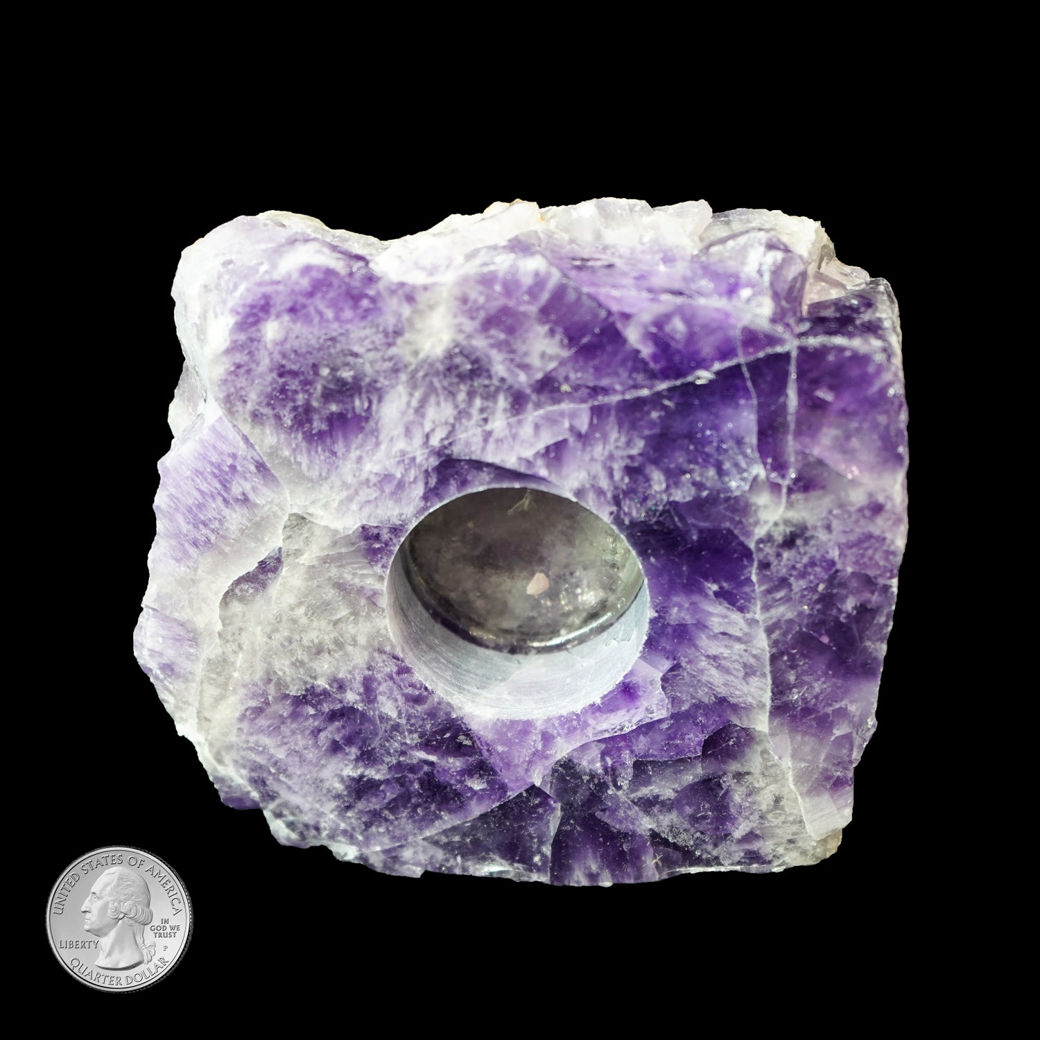 AMETHYST TEA LIGHT CANDLE HOLDER