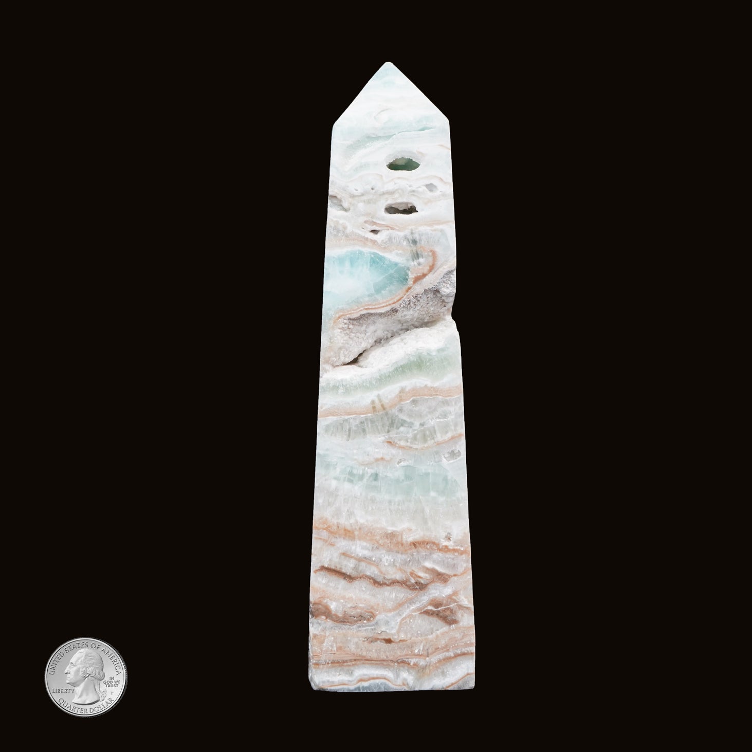 BLUE CARIBBEAN CALCITE POINT