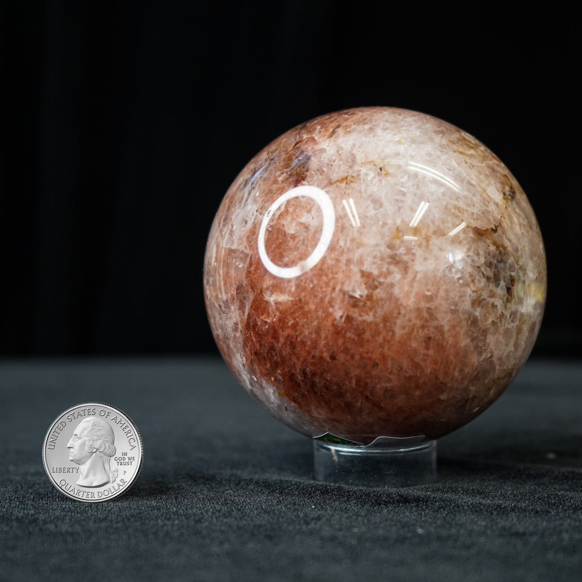 ROSE QUARTZ with ALBITE SPHERE
