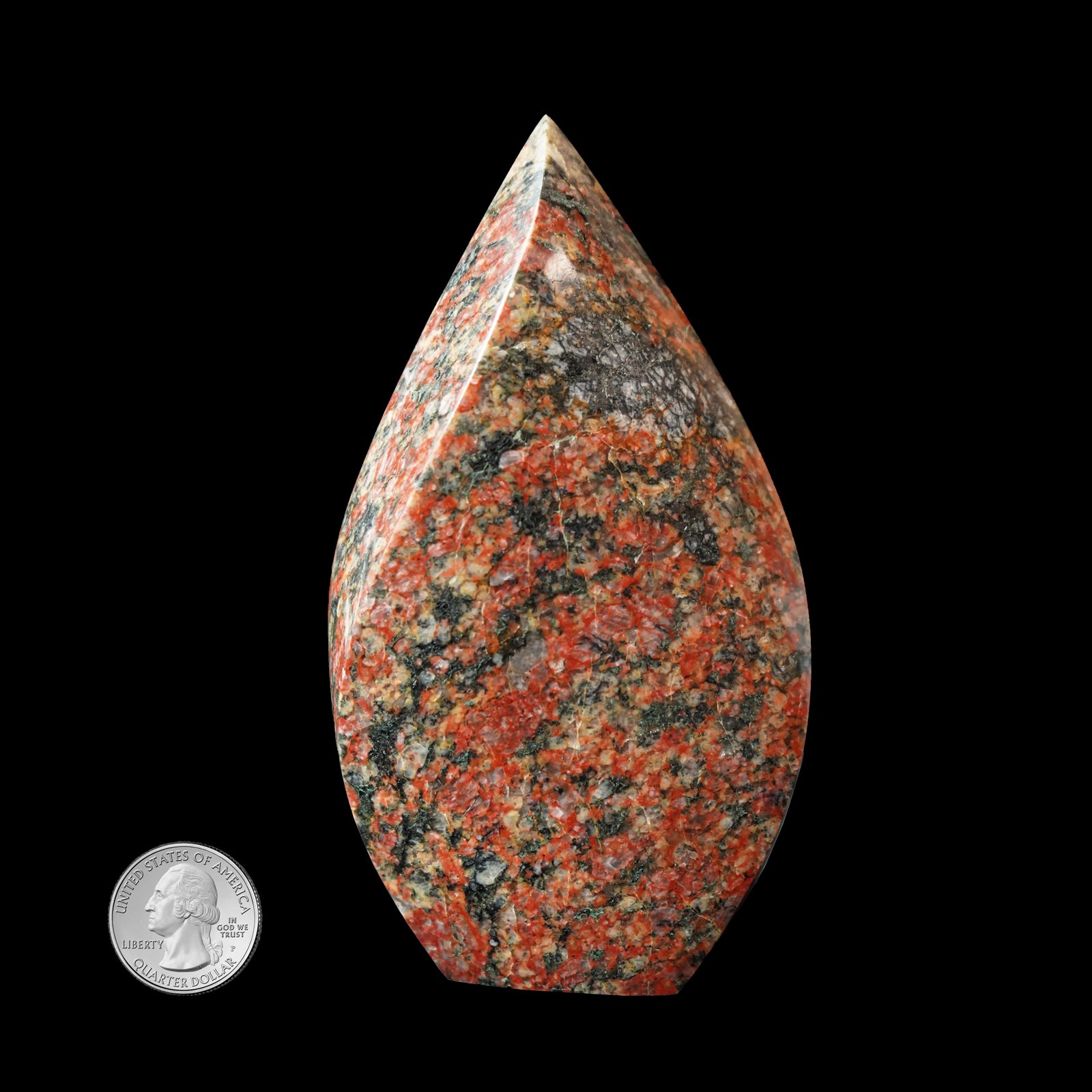 RED CORAL CALCITE FLAME