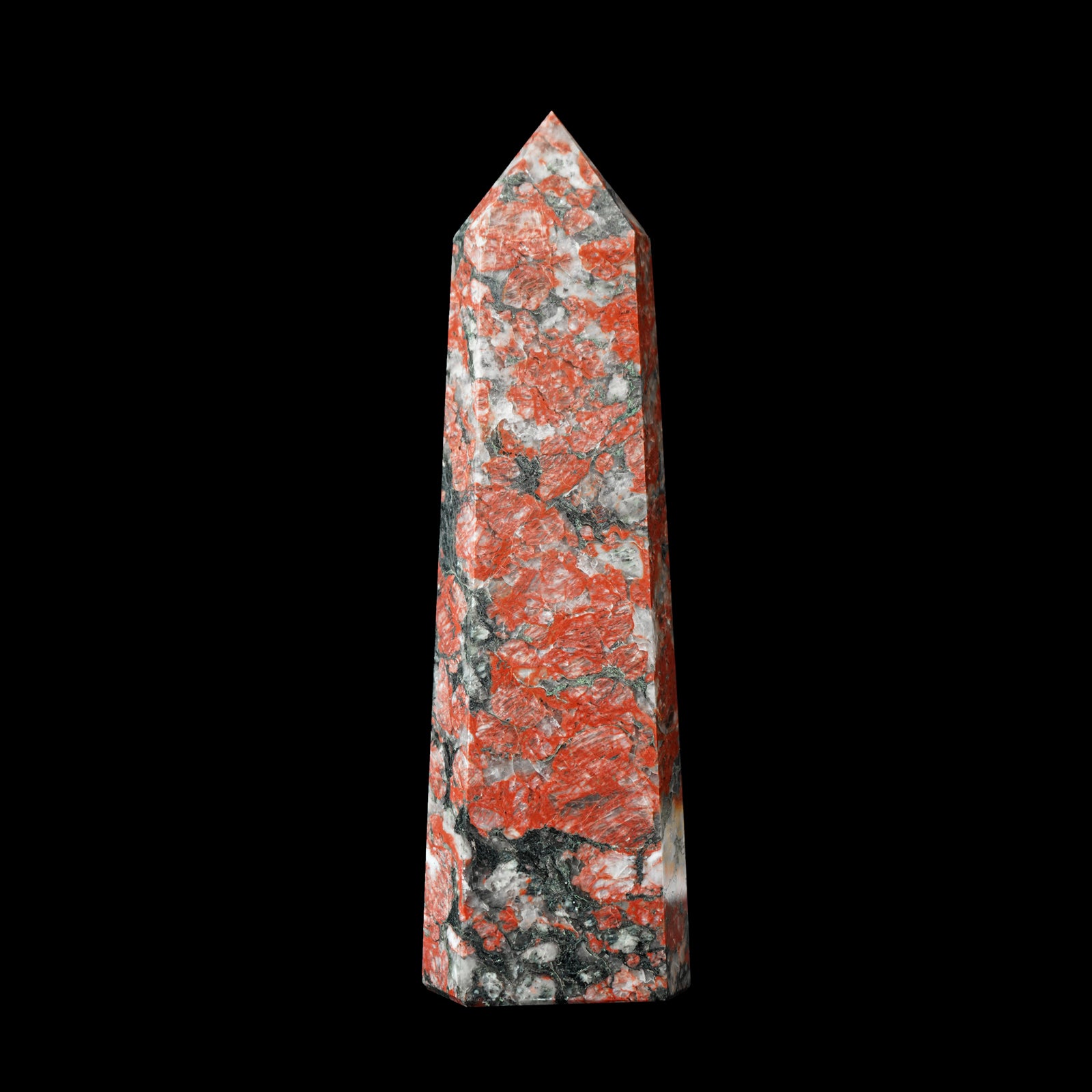 RED CORAL CALCITE POINT
