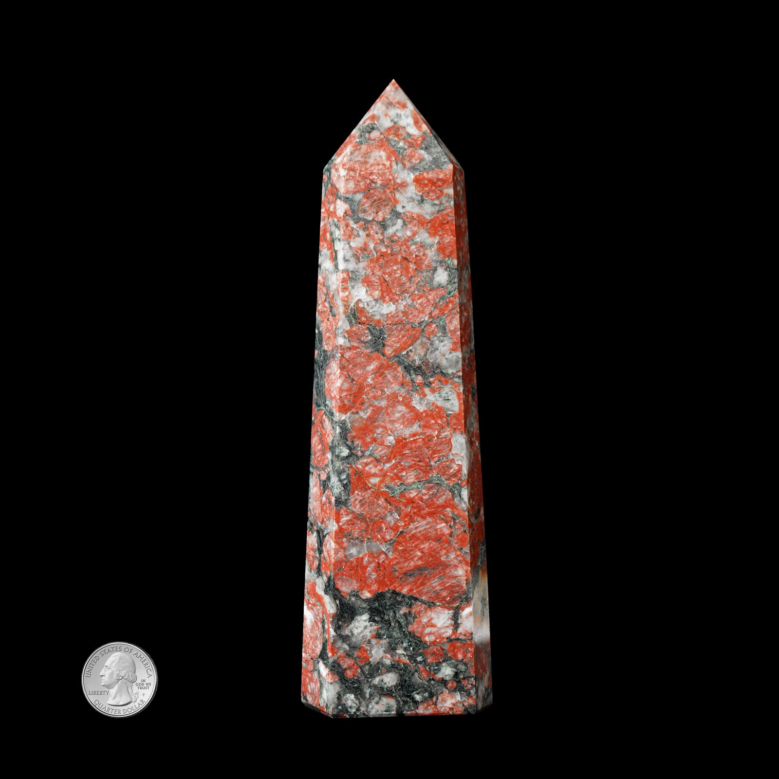 RED CORAL CALCITE POINT