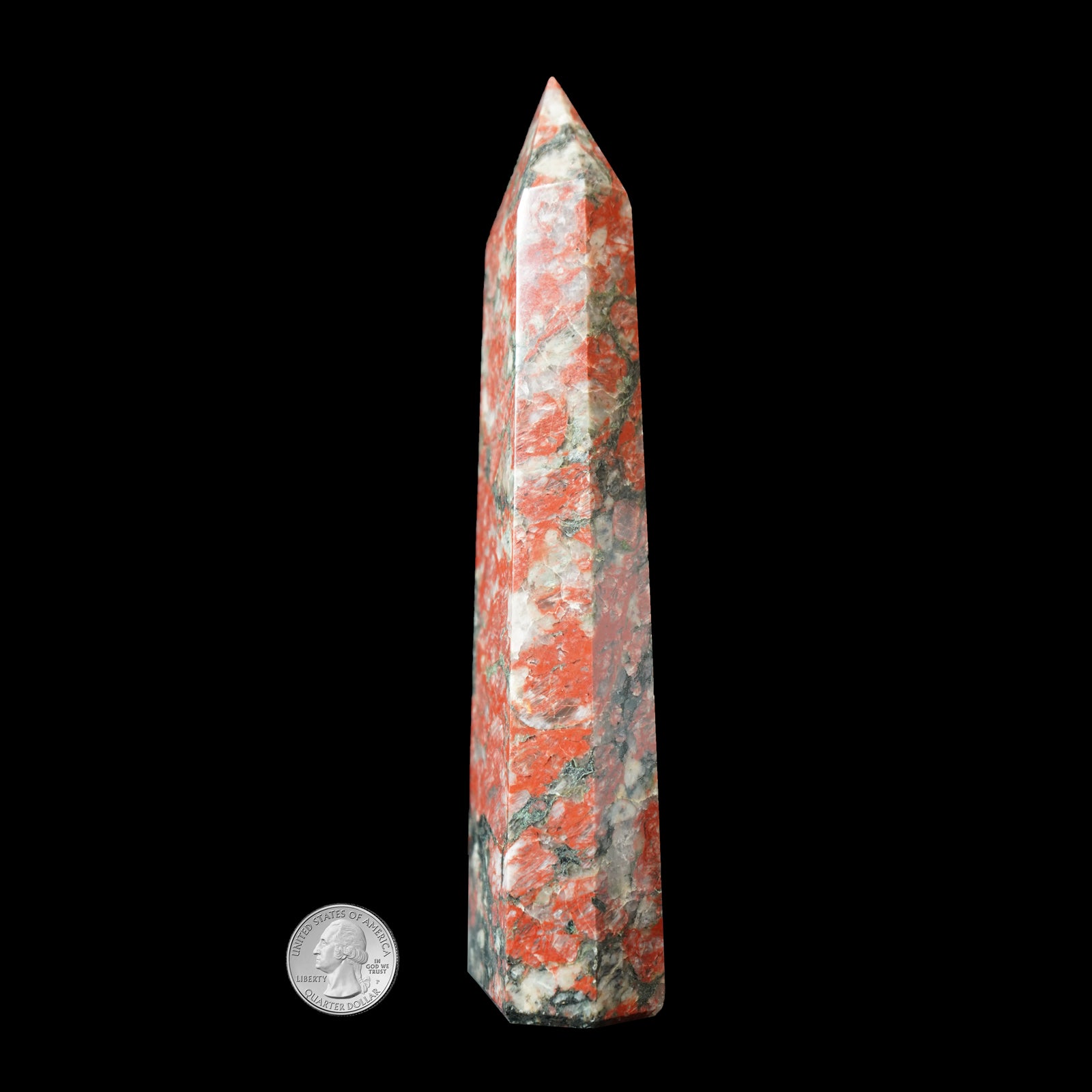 RED CORAL CALCITE POINT