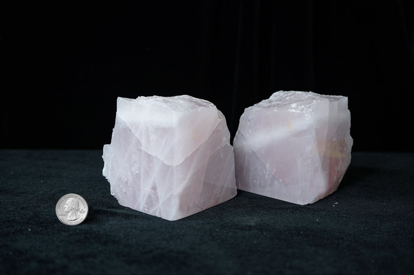 ROSE QUARTZ BOOKENDS