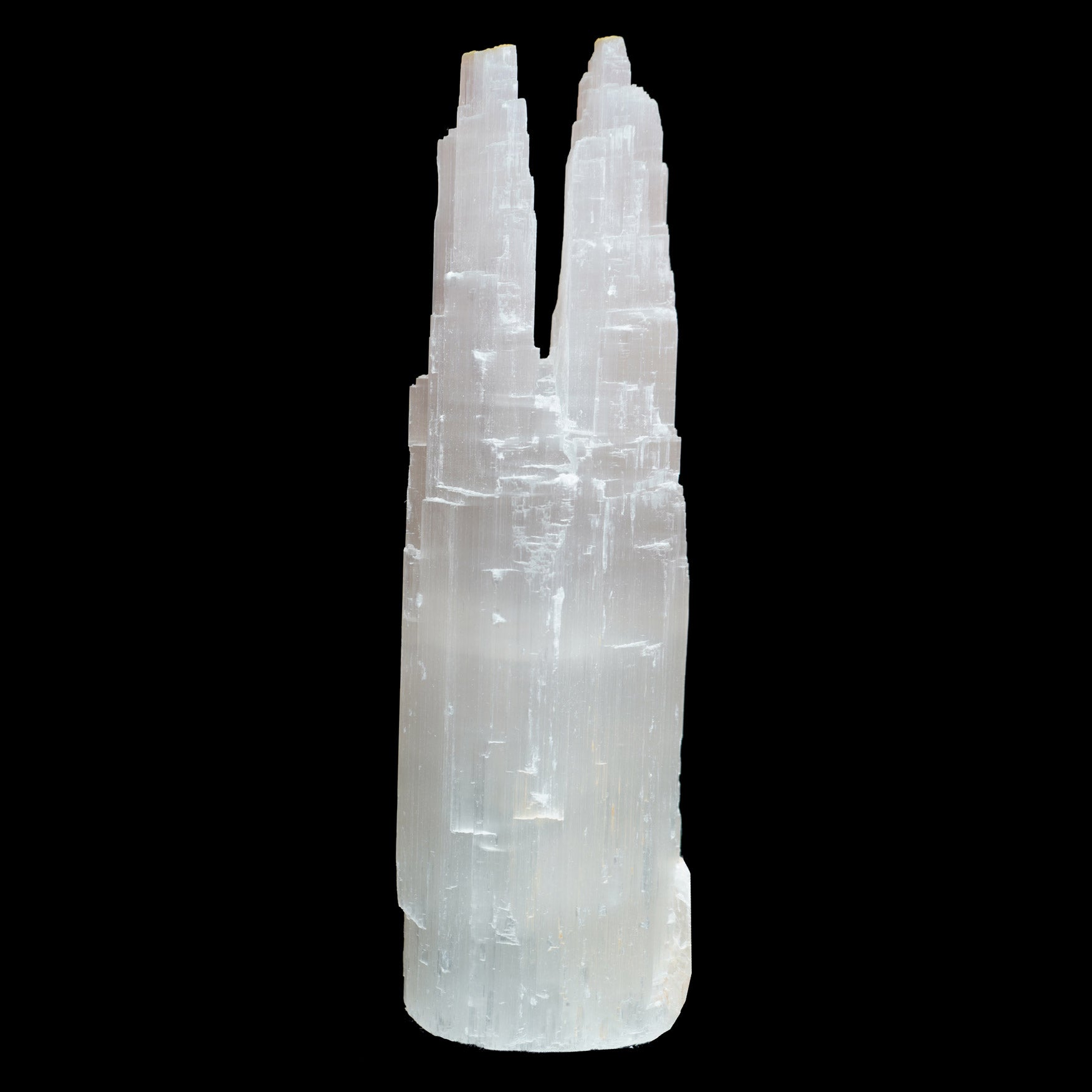 SELENITE DOUBLE TOWER LAMP 35cm