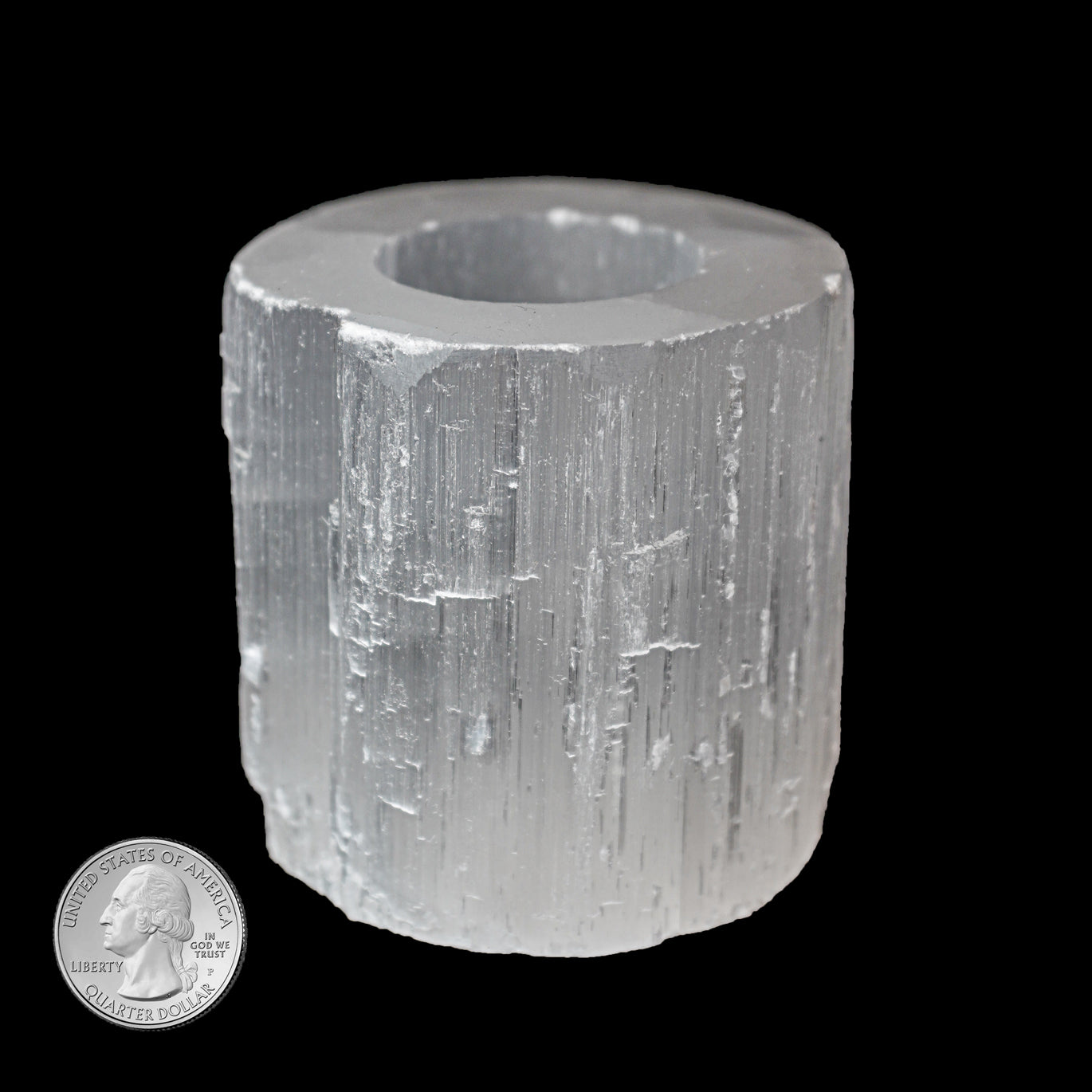 SELENITE TEA LIGHT CANDLE HOLDER