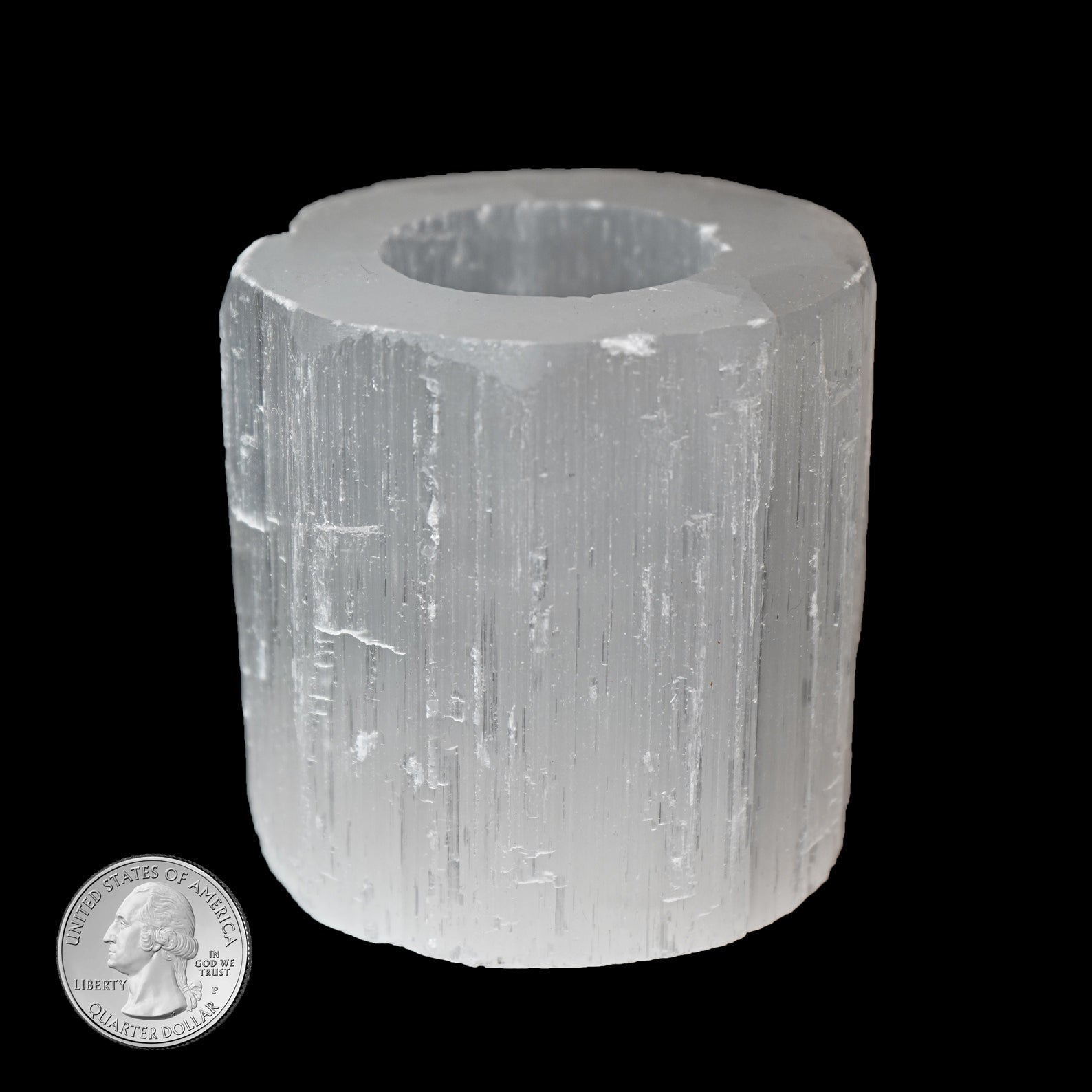 SELENITE TEA LIGHT CANDLE HOLDER