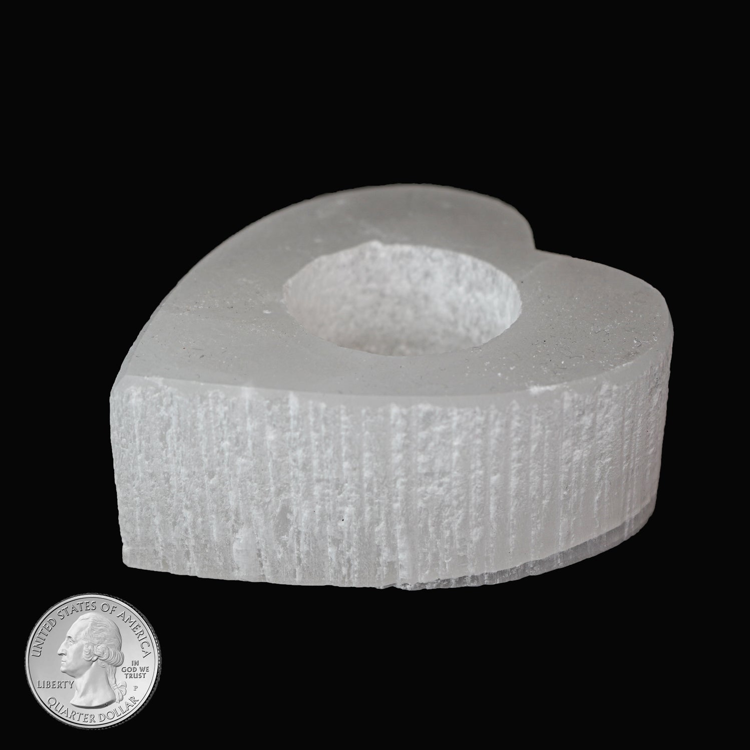 SELENITE TEA LIGHT HEART