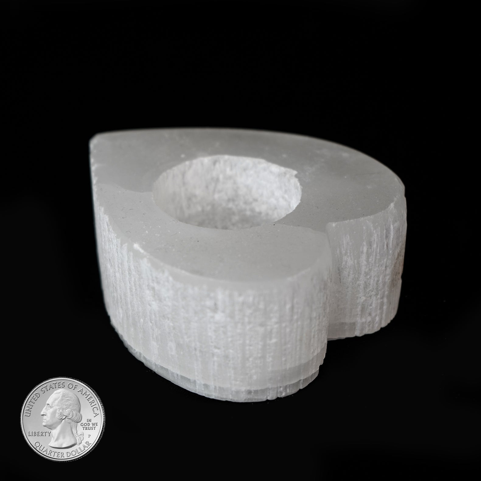 SELENITE TEA LIGHT HEART