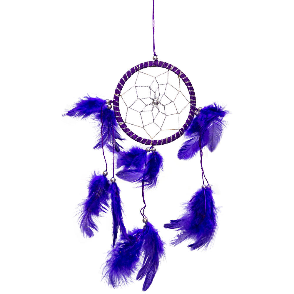Small Purple Feathers Dreamcatcher