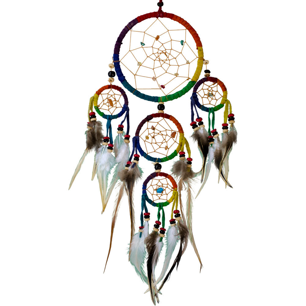 Leather Rainbow Dreamcatcher