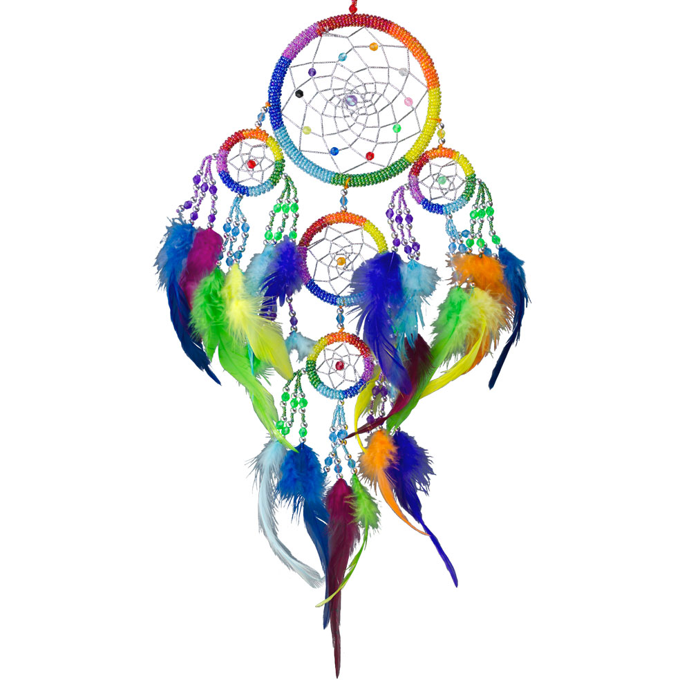 Beaded Chakras Rainbow Dreamcatcher