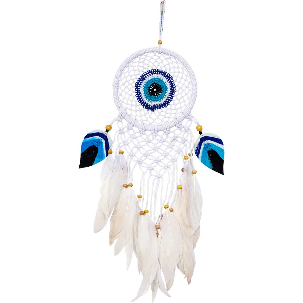 Woven Evil Eye with Macrame Dreamcatcher