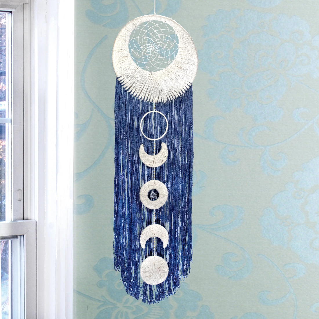 Lunar Cycle Blue Dreamcatcher