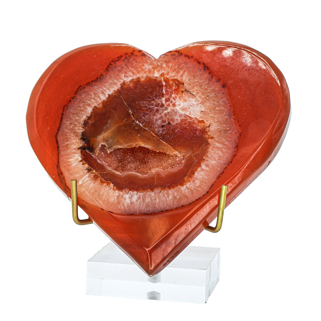 CARNELIAN DRUZY HEART