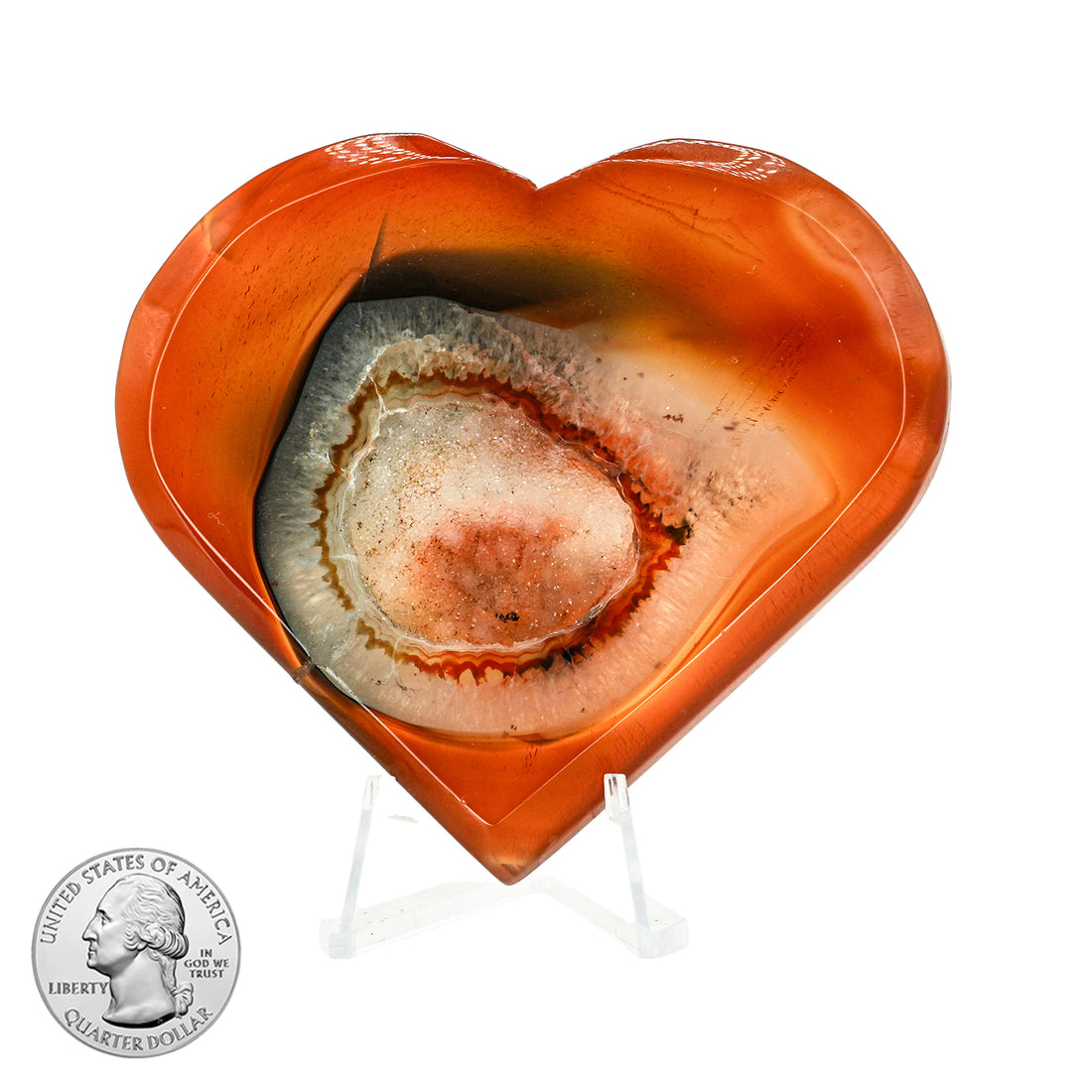 CARNELIAN DRUZY HEART