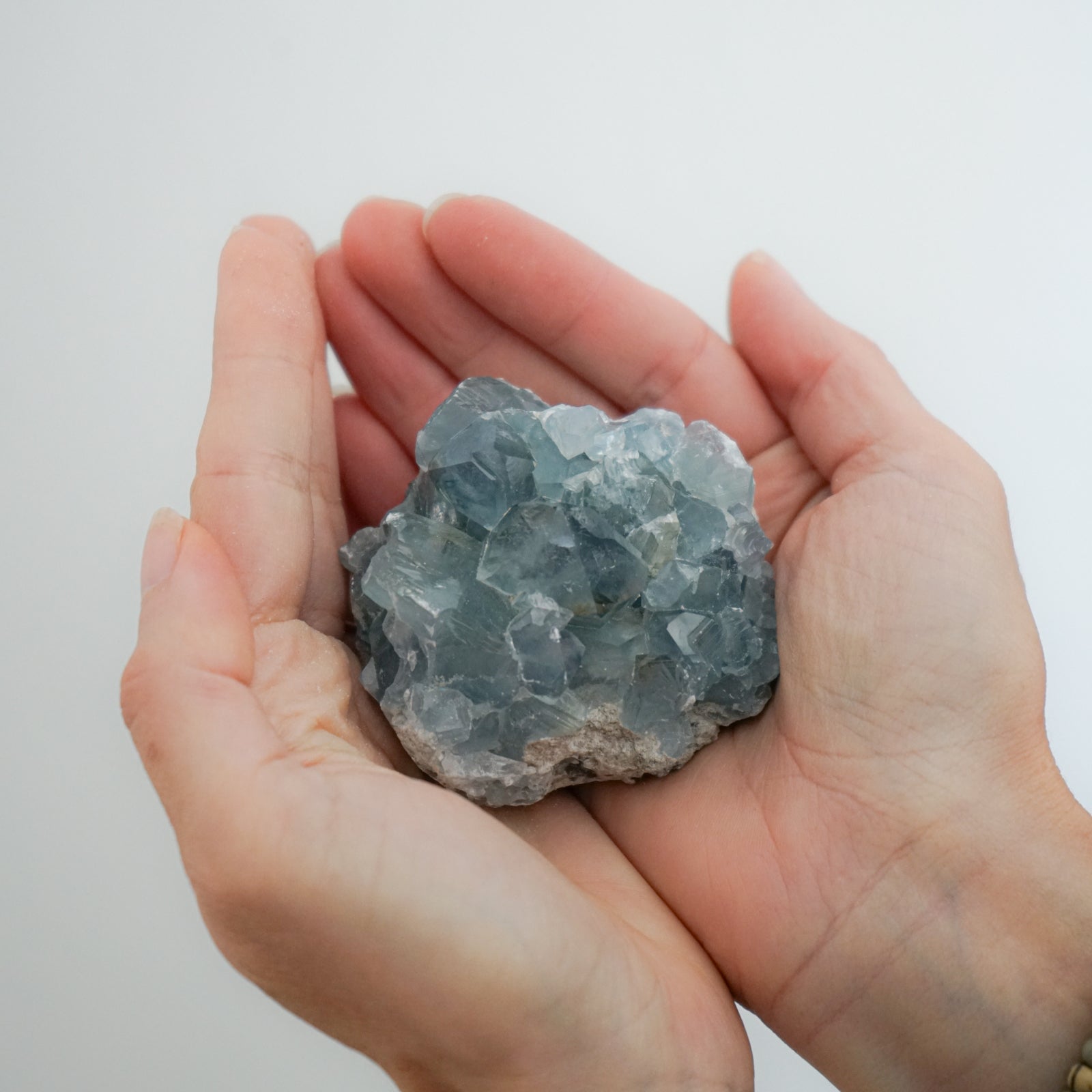 BLUE CELESTITE CLUSTER