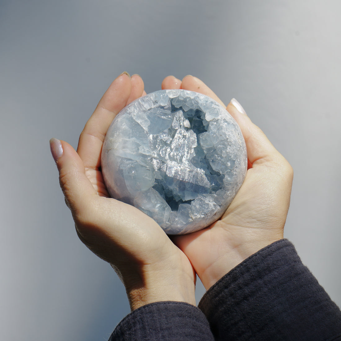 BLUE CELESTITE SPHERE