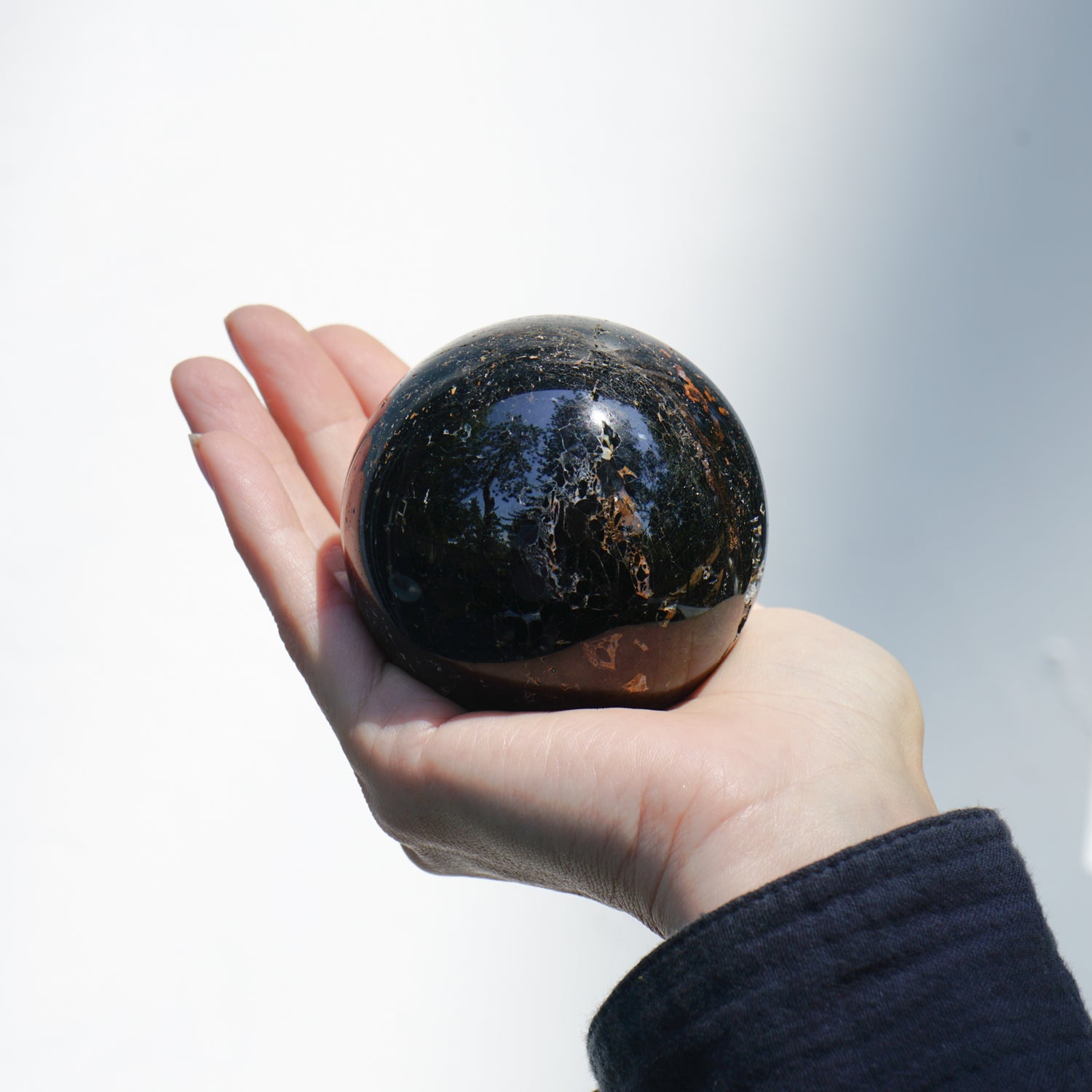 BLACK TOURMALINE SPHERE
