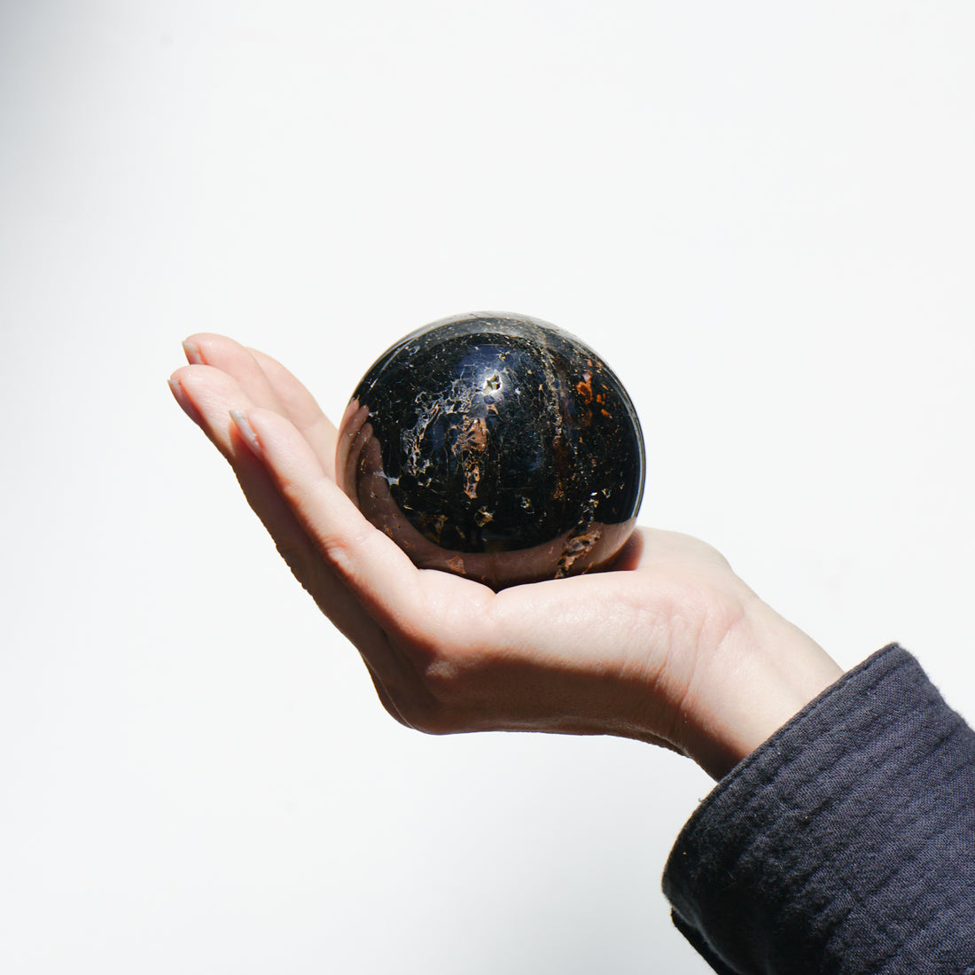 BLACK TOURMALINE SPHERE