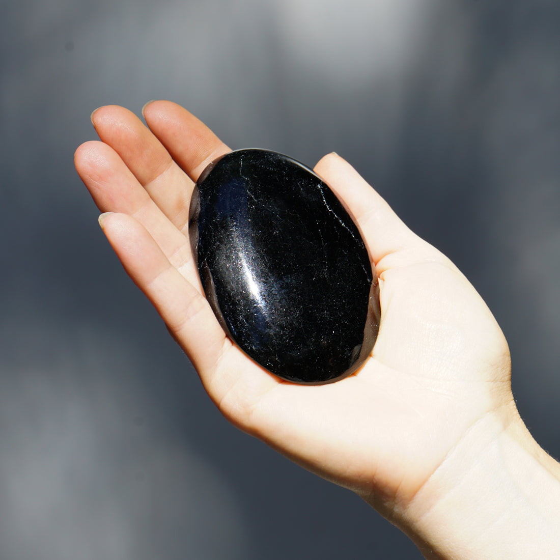 BLACK TOURMALINE PALM STONE