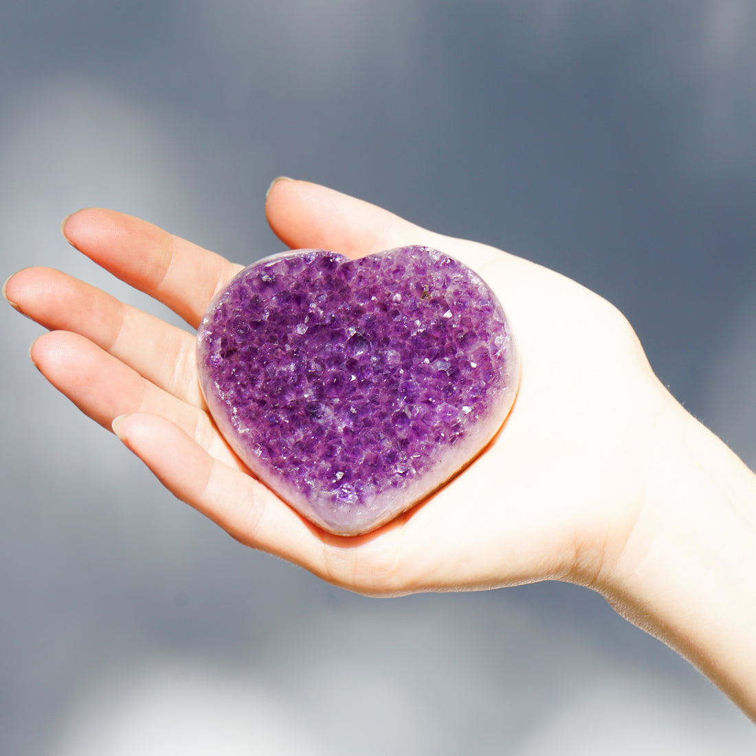 AMETHYST CLUSTER HEART