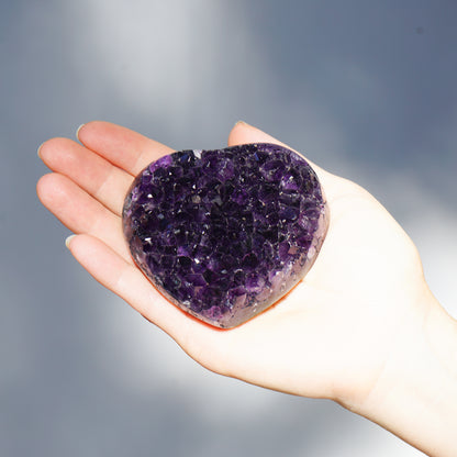 AMETHYST CLUSTER HEART