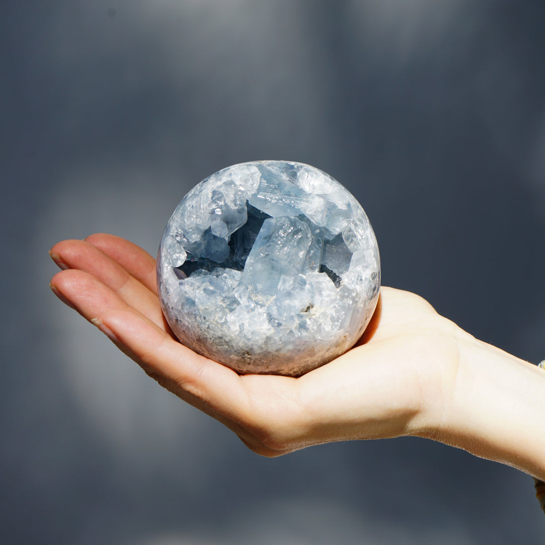 BLUE CELESTITE SPHERE