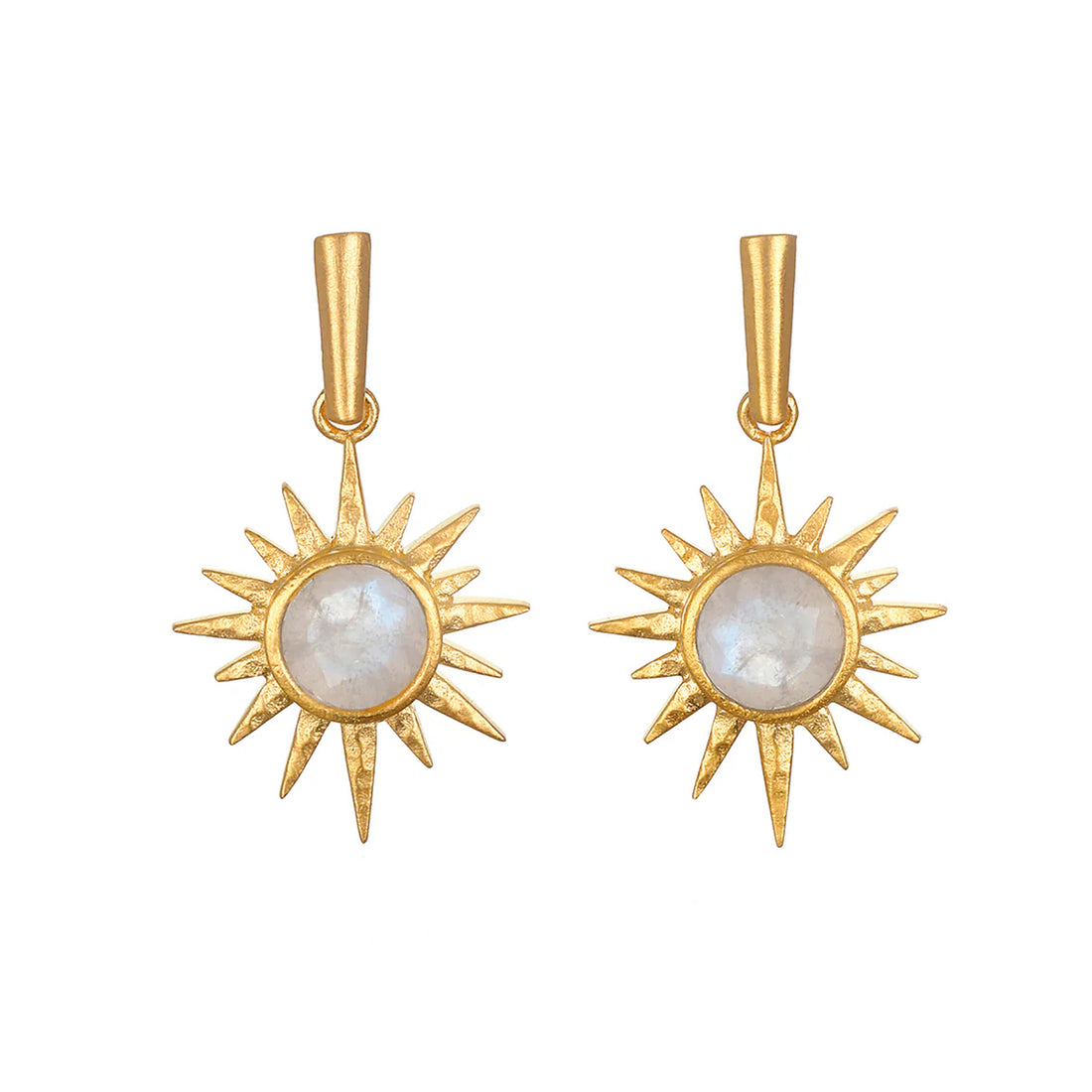 North Star Moonstone Starburst Earrings