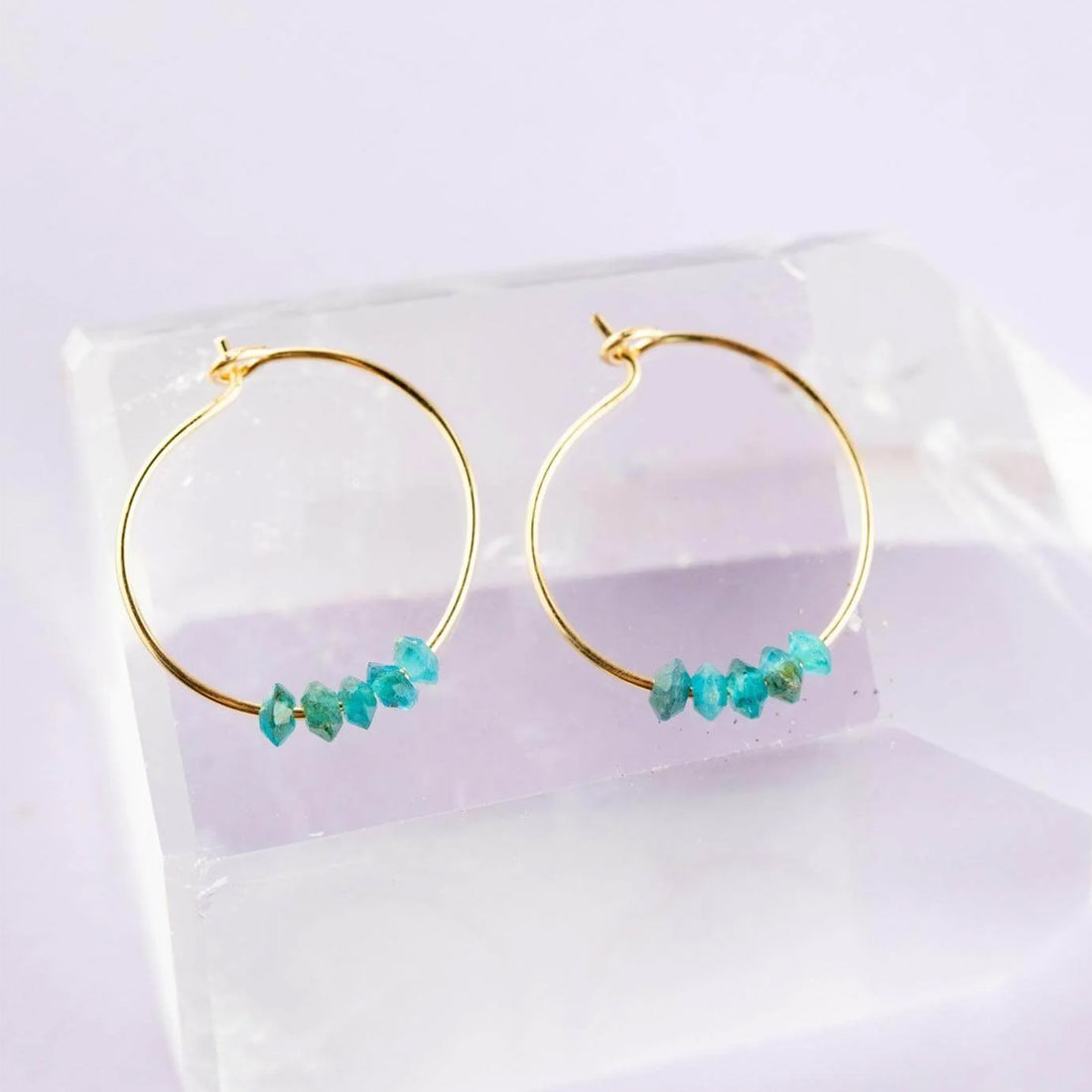 Anything is Possible Apatite Gold Filed Earrings