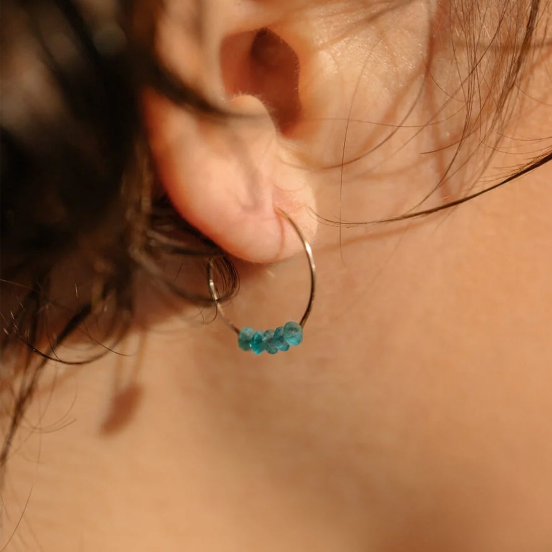 Anything is Possible Apatite Gold Filed Earrings