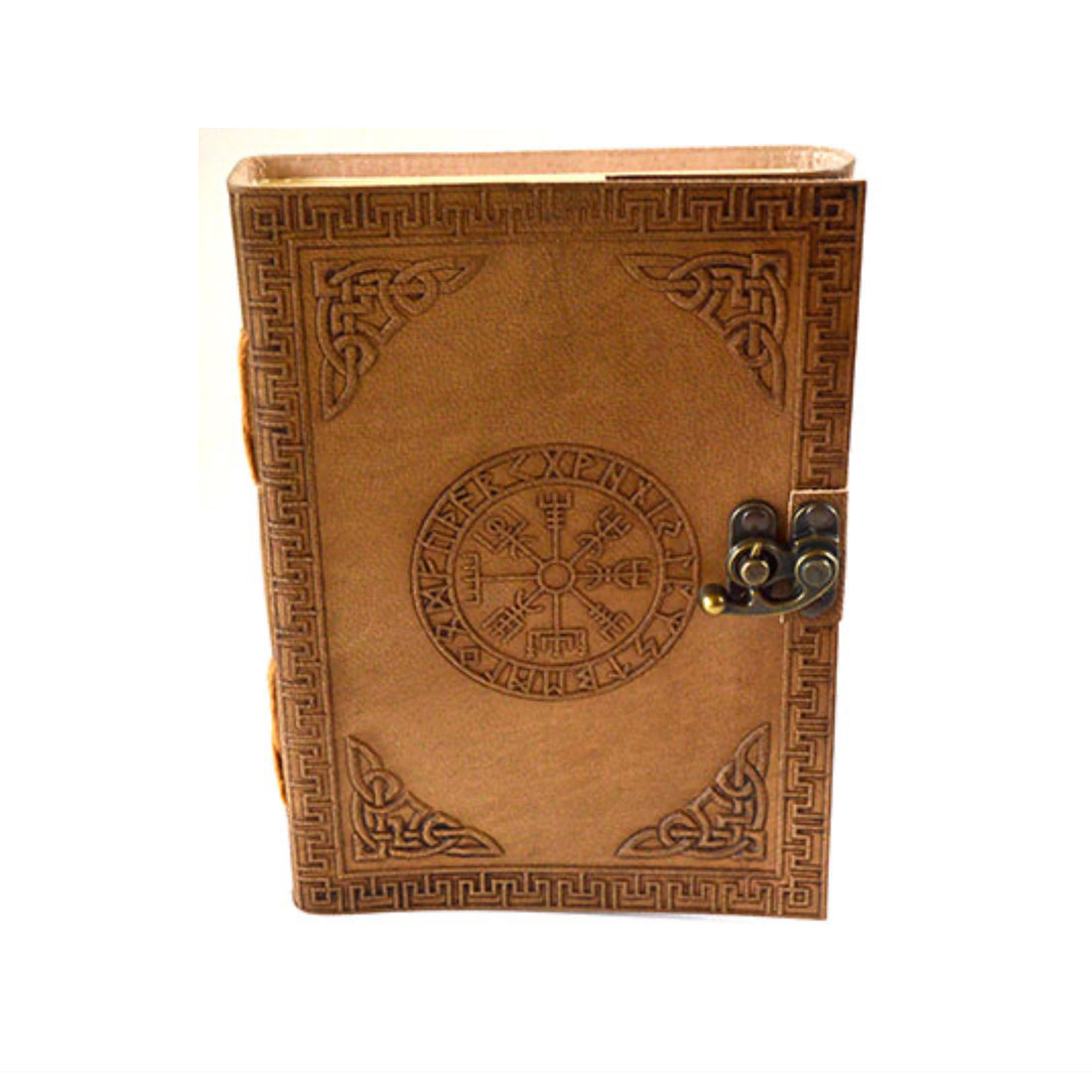 5&quot; X 7&quot; Rune Leather Blank Book W/Latch
