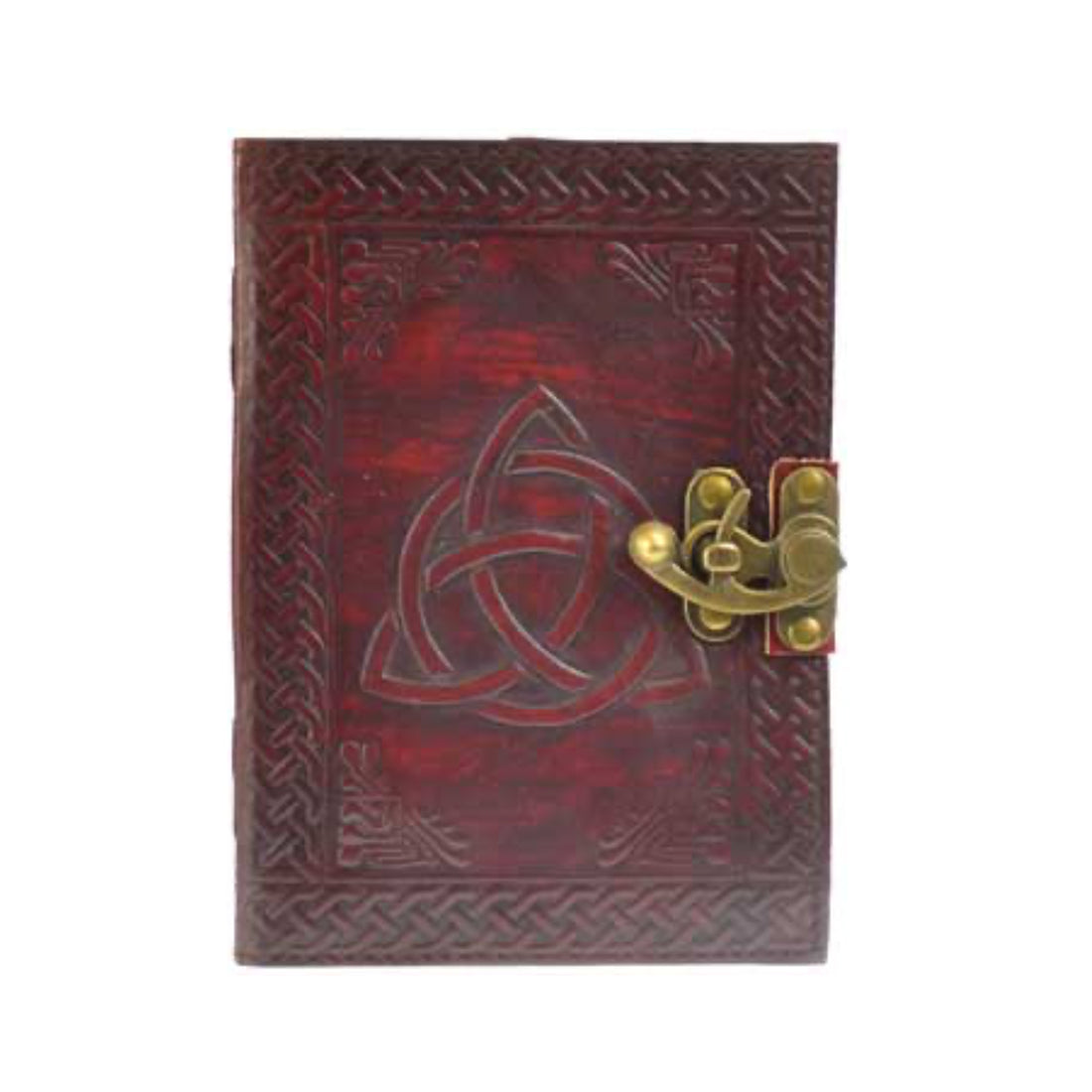 Triquetra Leather Blank Book W/Latch