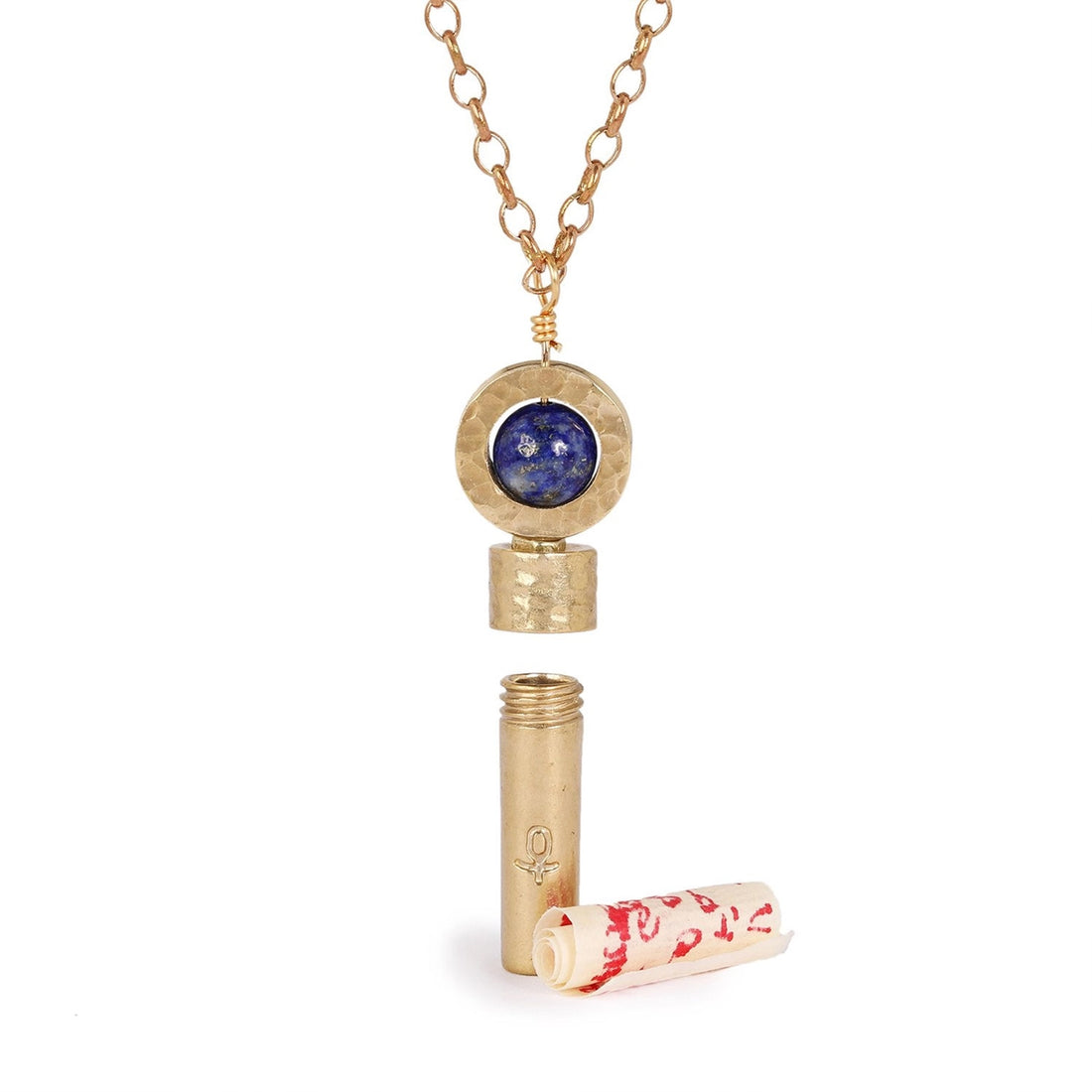 POLISHED LAPIS LAZULI INTENTION NECKLACE