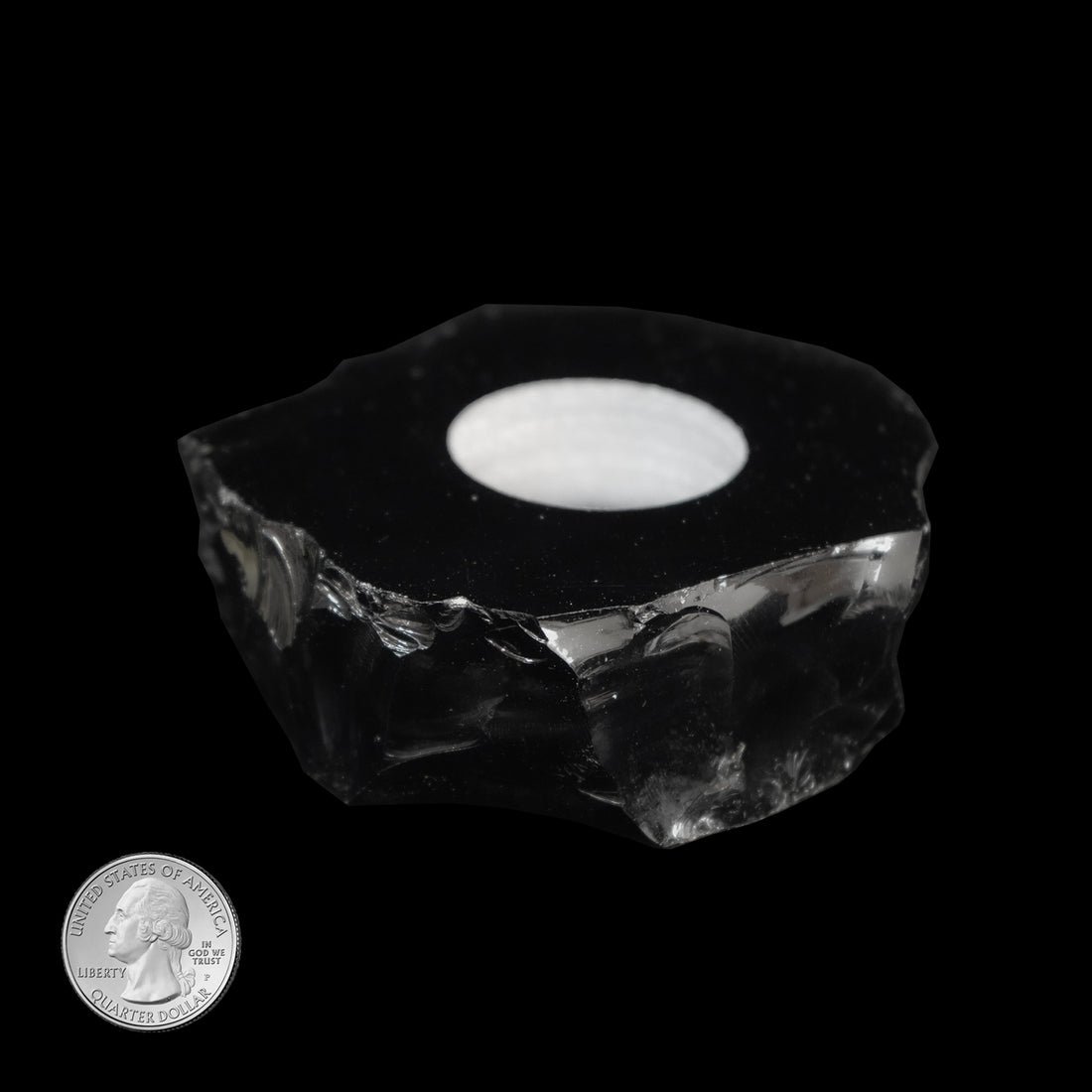 OBSIDIAN POLISHED TEALIGHT CANDLE HOLDER
