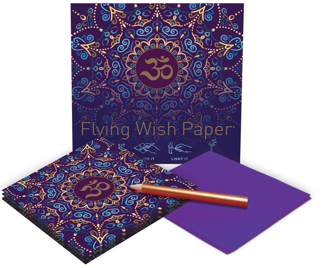 Purple Om Flying Wish Paper (Mini Kit)