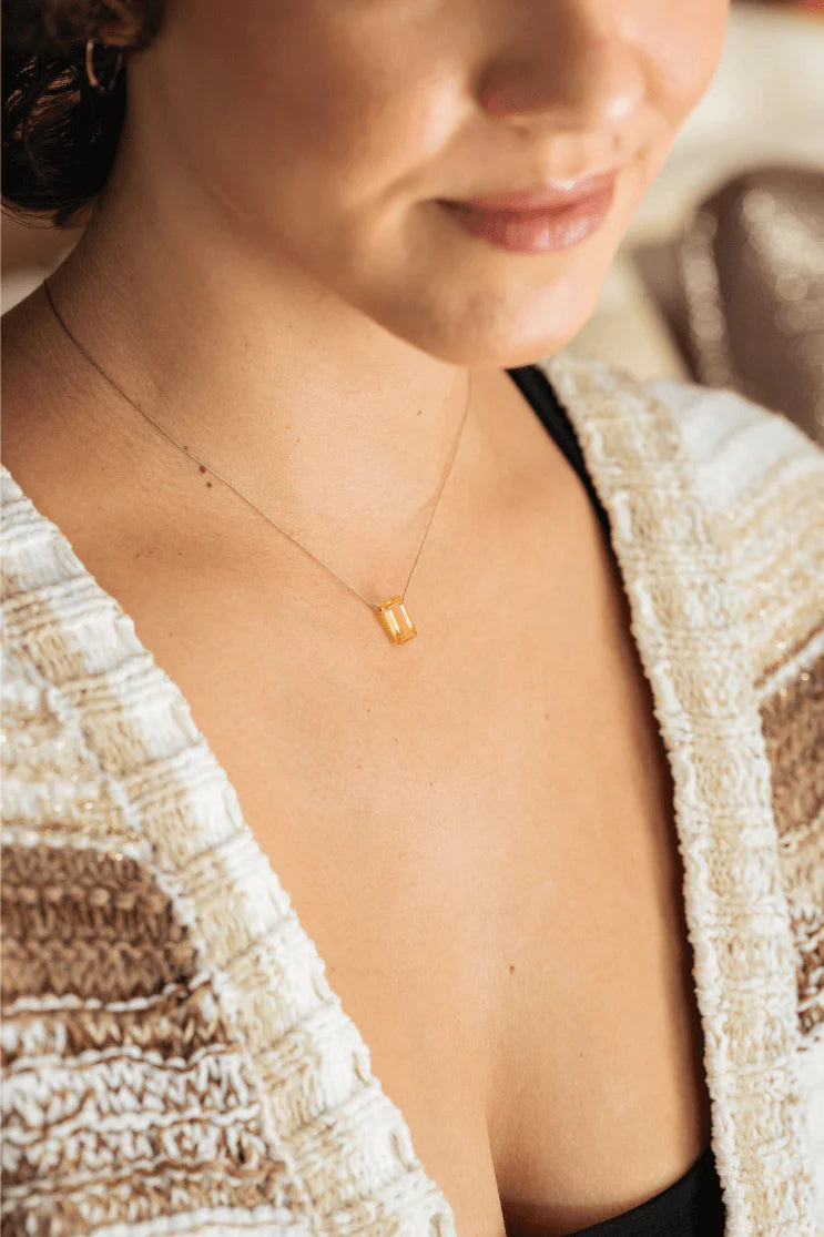 Citrine Refined Necklace for Manifestation