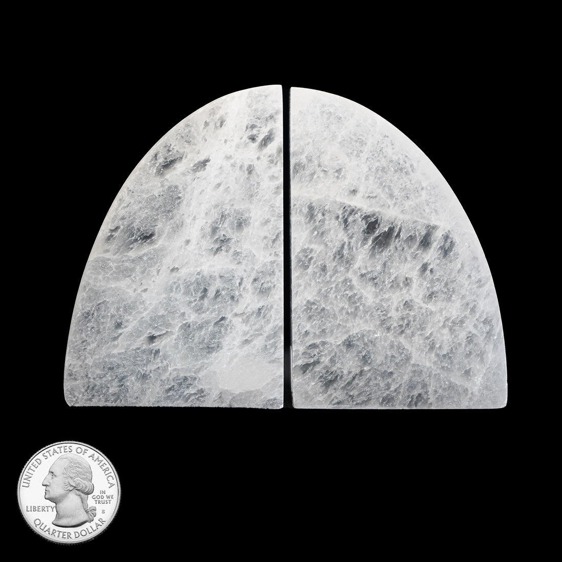 SELENITE BOOK ENDS
