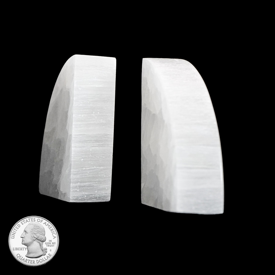 SELENITE BOOK ENDS