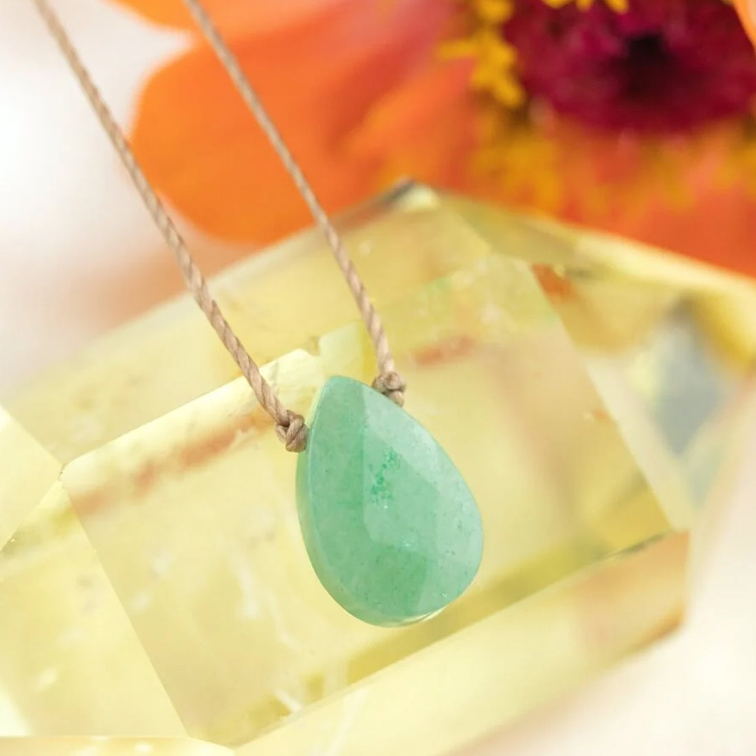 Green Aventurine Soul-Full of Light Necklace for Healing