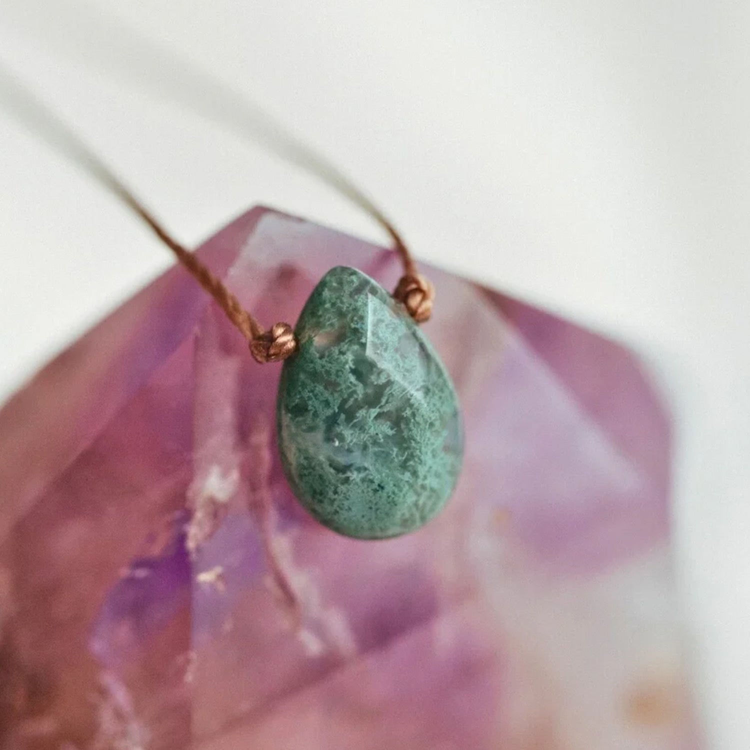 Flourish Moss Agate Necklace