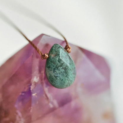 Flourish Moss Agate Necklace