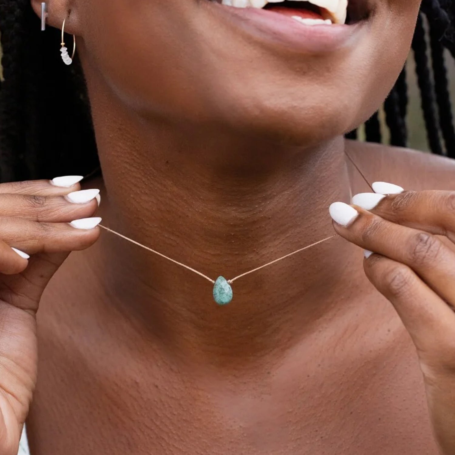Flourish Moss Agate Necklace