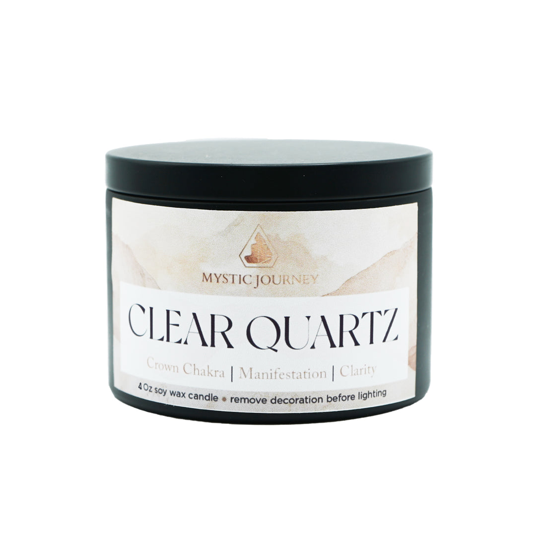 CLEAR QUARTZ CANDLE 4OZ