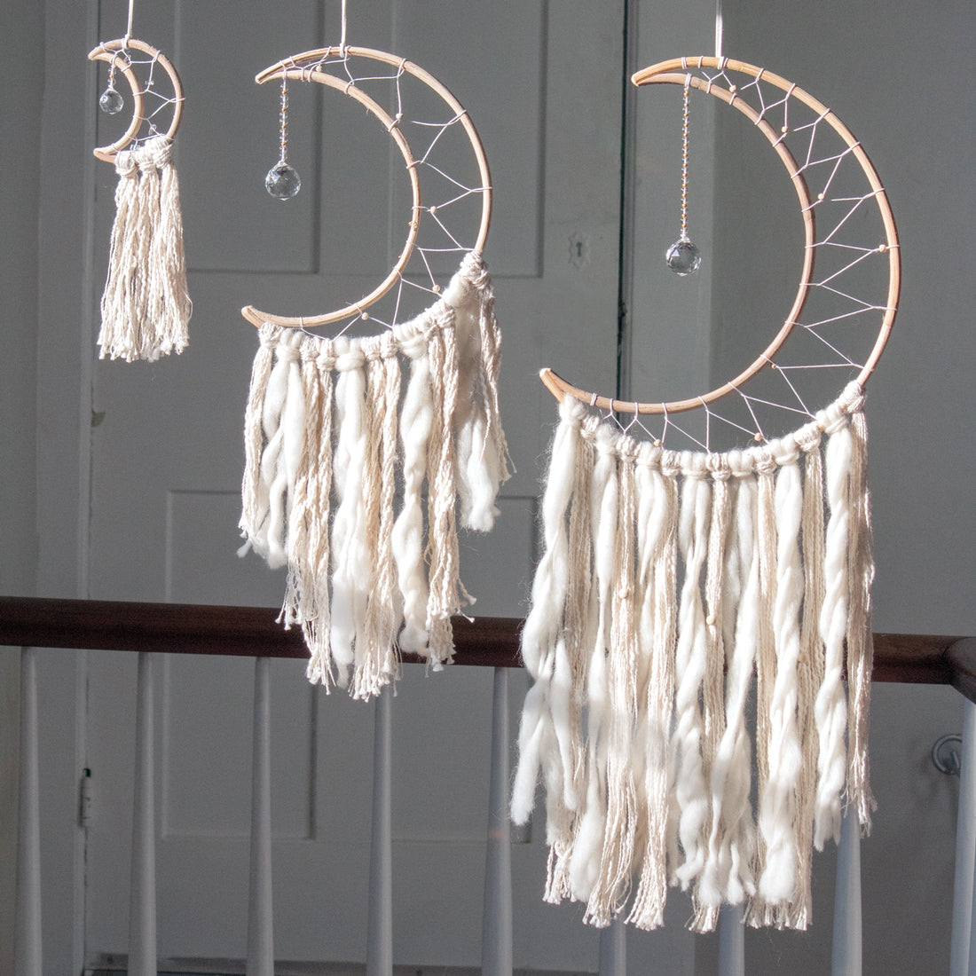 Small White Moon Dreamcatcher